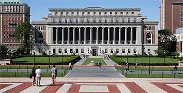 Picture of Columbia University's Butler Library as seen from across campus.