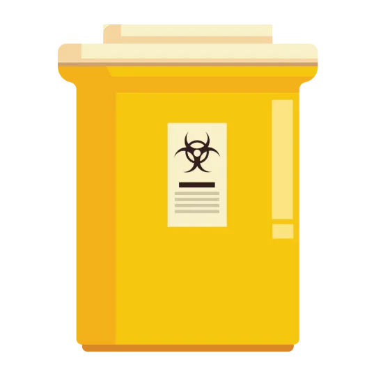 hazardous materials receptacle